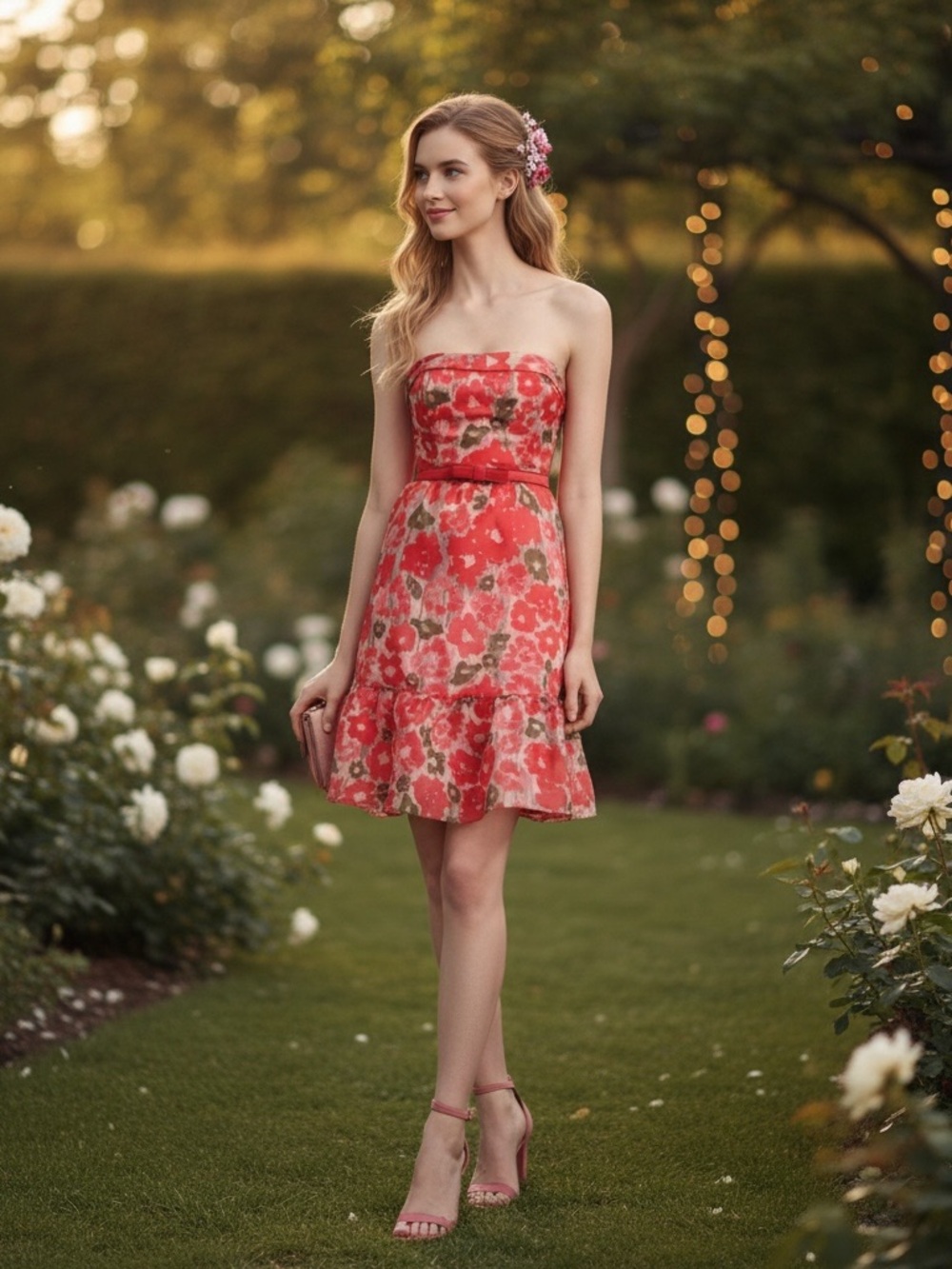 Anthropologie hitherto silk strapless dress size 4